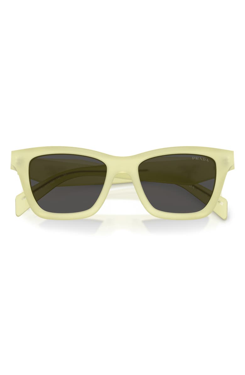 Prada 51mm Butterfly Sunglasses, Alternate, color, Frosted Vanilla / Dark Grey