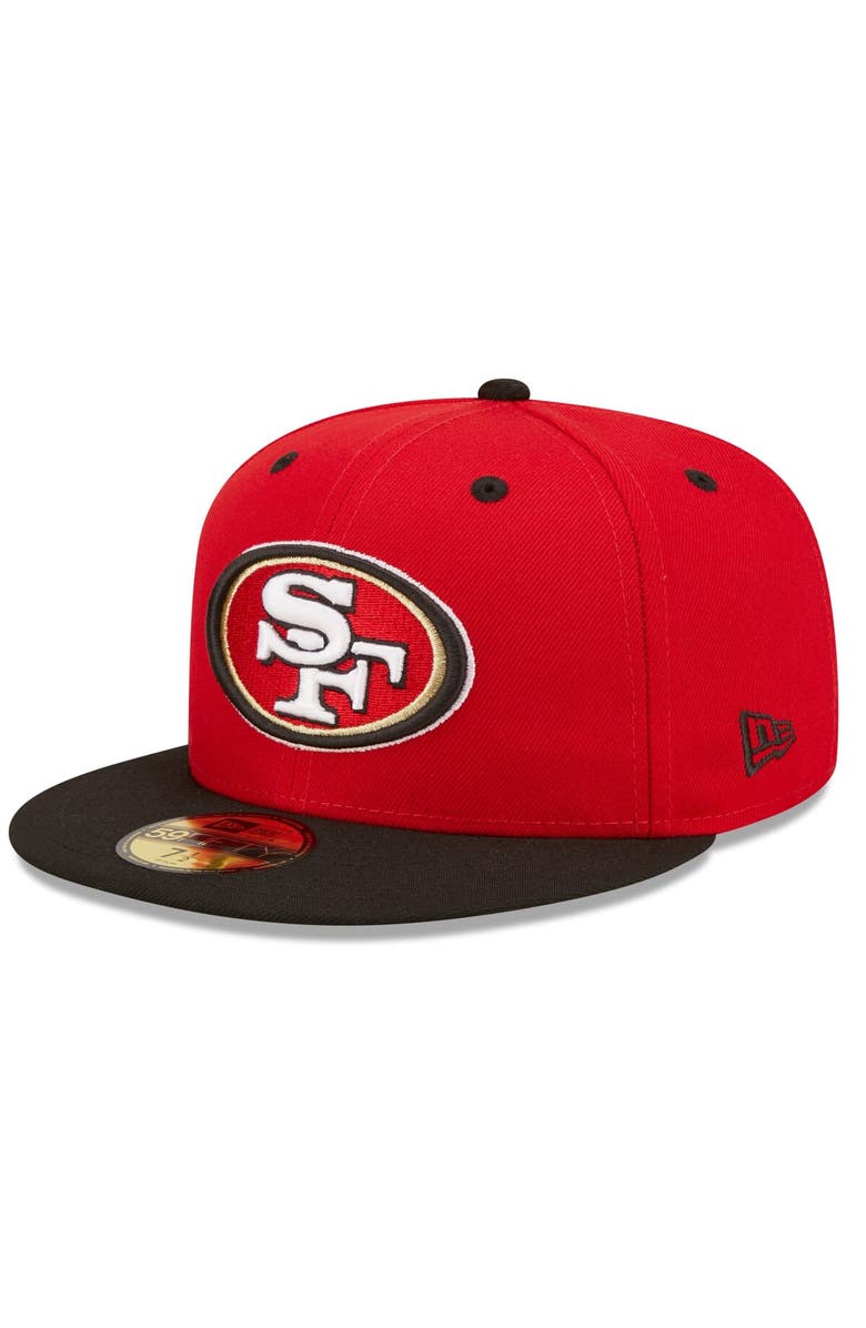 New Era Men's New Era Scarlet/Black San Francisco 49ers Flipside 2Tone 59FIFTY Fitted Hat, Main, color, Scarlet