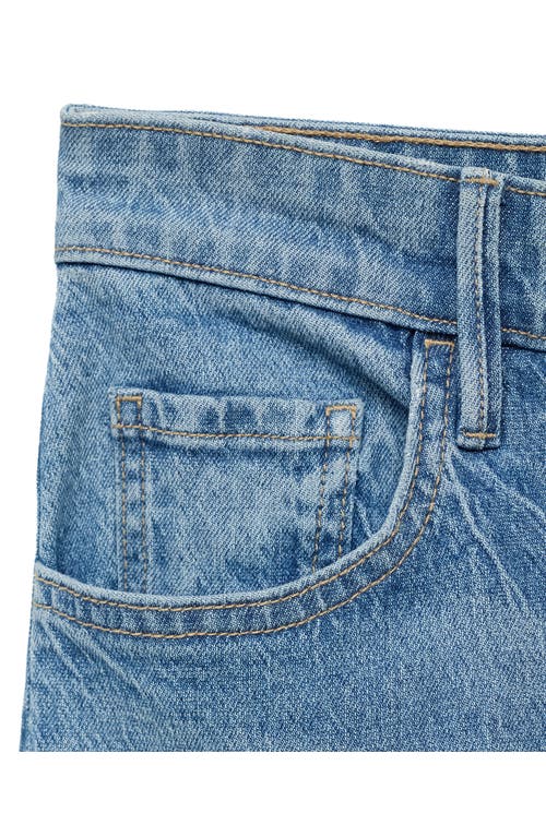 Mango Elise High Waist Wide Leg Jeans In Blue