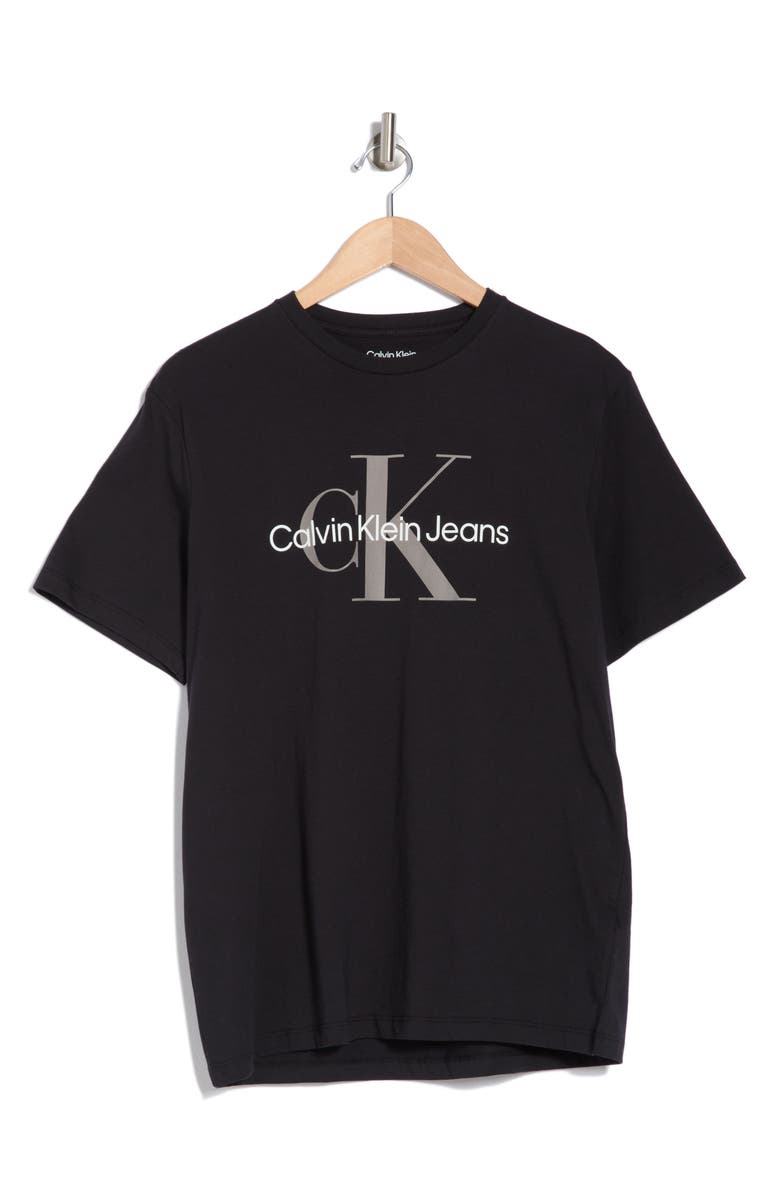 Calvin Klein Monogram Logo Crew Neck T-Shirt, Alternate, color, 