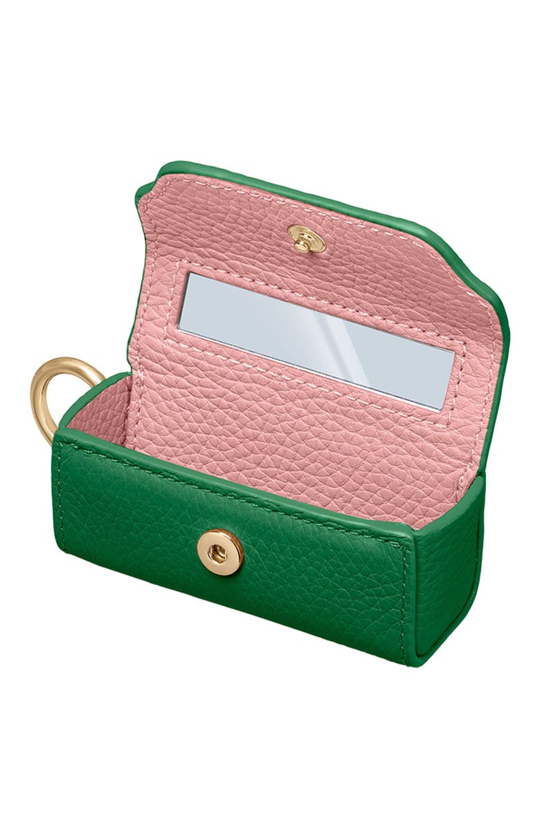 MAISON de SABRÉ Leather Lipstick Charm, Alternate, color, Emerald Lily