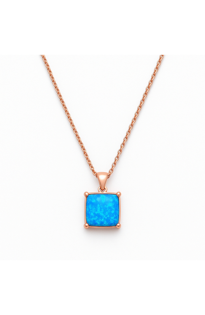 Donatello Gian Rose Gold Flashed Sterling Silver Opal Necklace, Main, color, Rose