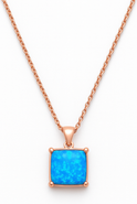 Donatello Gian Rose Gold Flashed Sterling Silver Opal Necklace