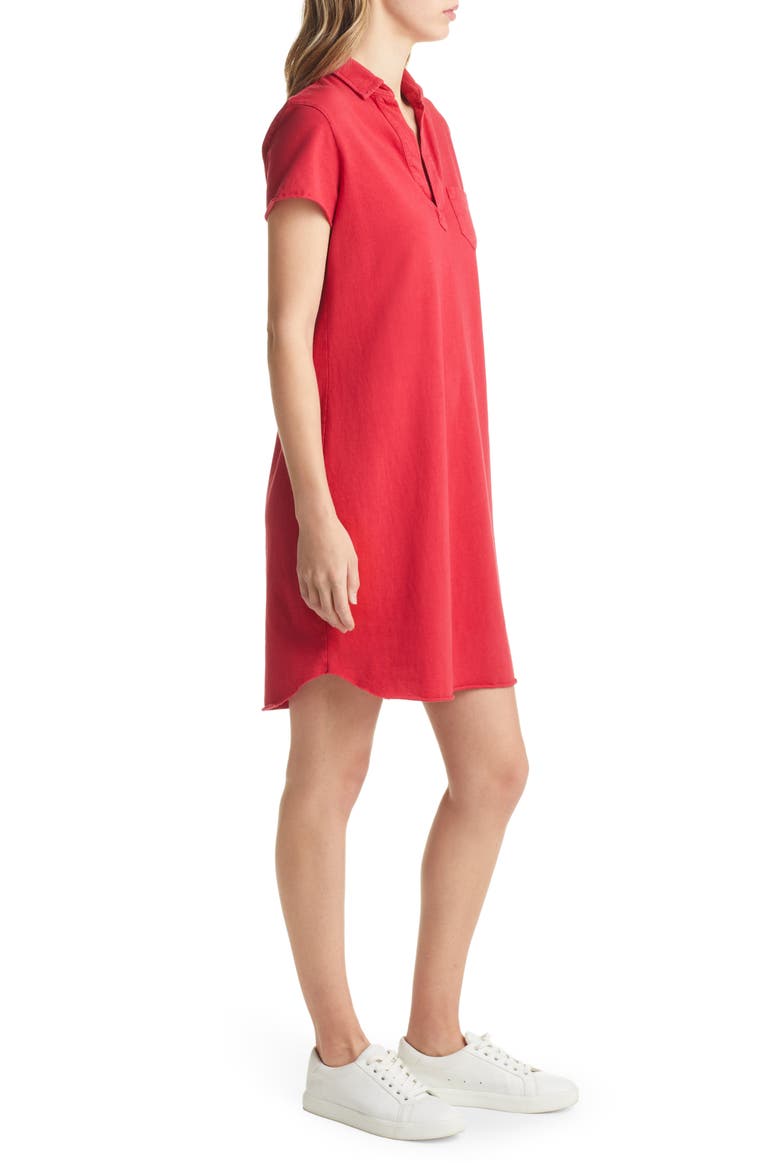 Lauren Cotton Polo Dress, Alternate, color, DOUBLE DECKER RED
