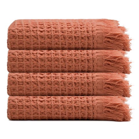 Waffle Turkish Cotton Kitchen & Guest Towel - Set of 4