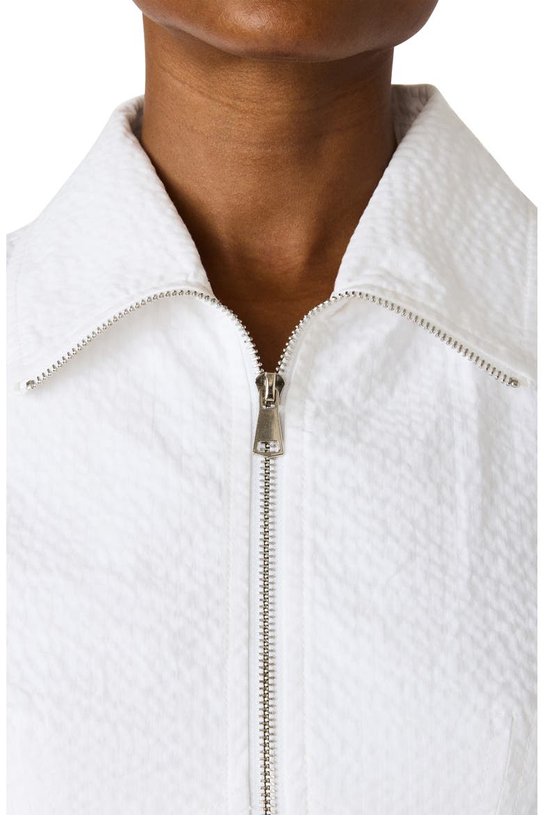 Gracyn Half Zip Poplin Minidress, Alternate, color, WHITE