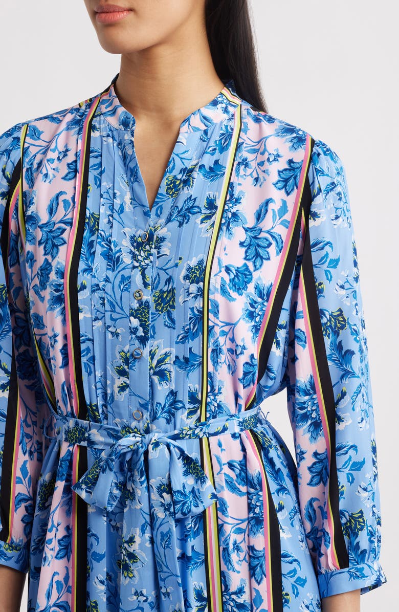 Elie Tahari The Mila Twilight Stripe Long Sleeve Maxi Dress, Alternate, color, 