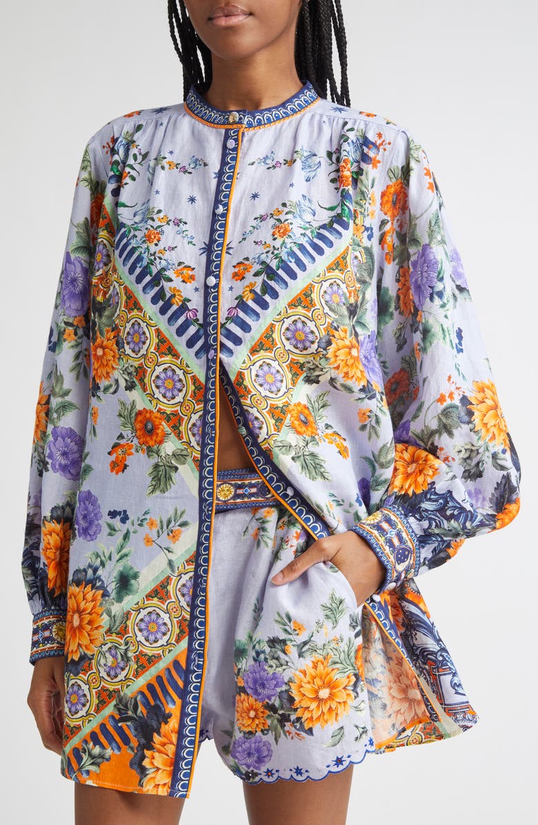 Camilla Luscious in Lisbon Linen Shirt, Alternate, color, Luscious In Lisbon