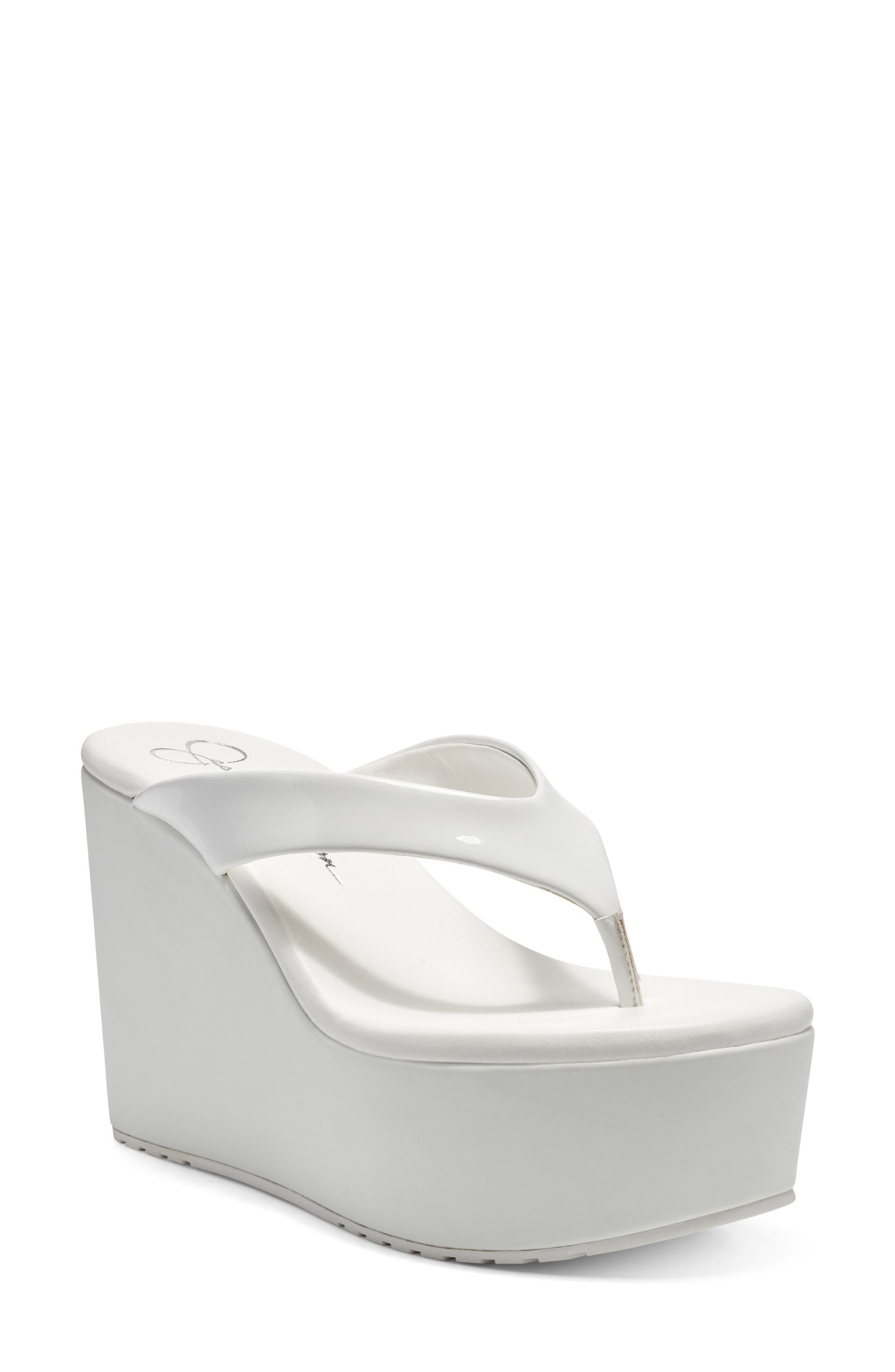 Stilla Platform Wedge Flip Flop, Main, color, WHITE