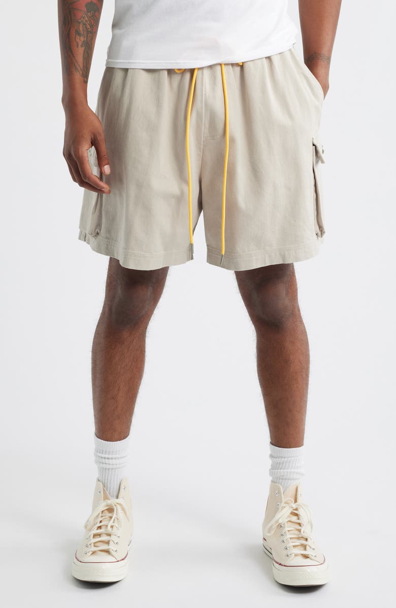 DIET STARTS MONDAY Cotton Drawstring Cargo Shorts, Main, color, Natural