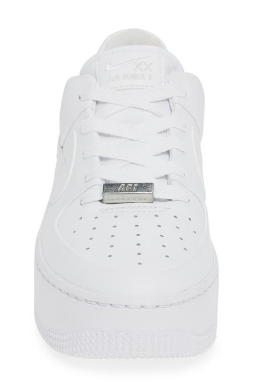 Nike Air Force 1 Sage Low Platform Sneaker In White