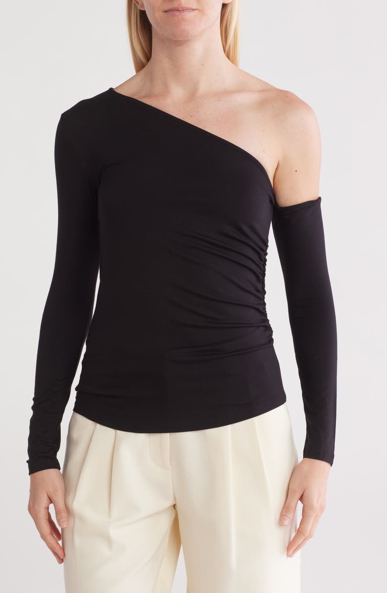 L'AGENCE Hattie One-Shoulder Long Sleeve Top, Main, color,