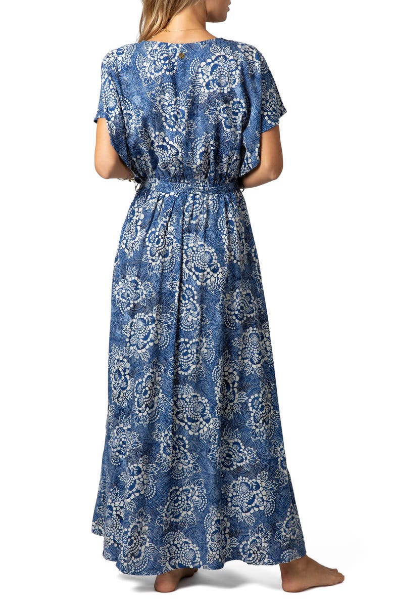 Rip Curl Coastal Tide Floral Faux Wrap Maxi Dress, Alternate, color,