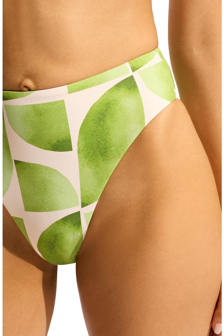 High Waist Bikini Bottoms, Alternate, color, SAGE