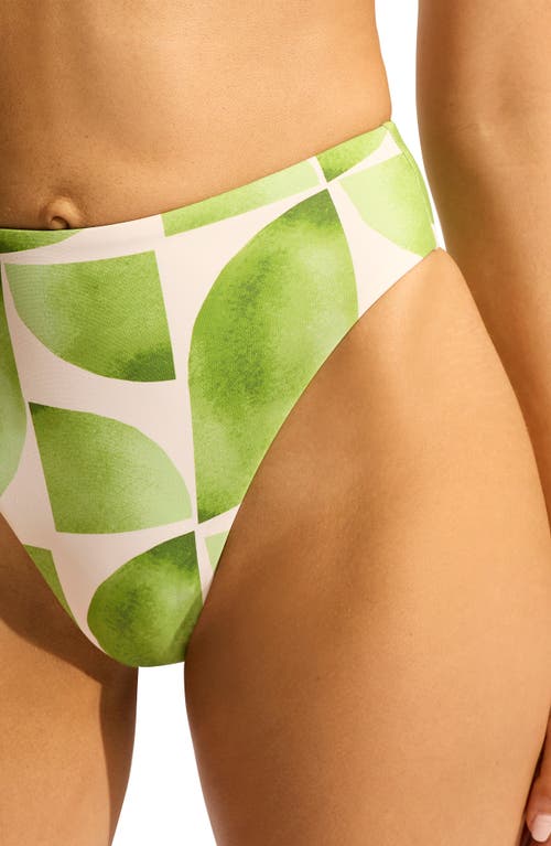 Seafolly High Waist Bikini Bottoms In Sage