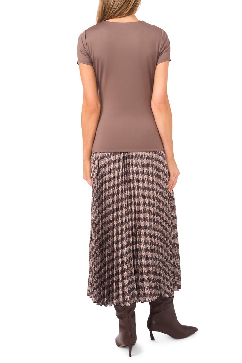 Zig Zag Pleated Skirt, Alternate, color, COVERT GRN