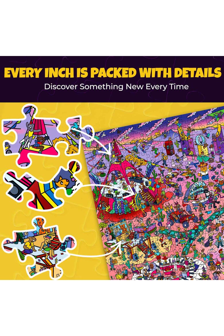 1000 Piece Adult Puzzle for Teens & Family - Animal Bash, Desert Whirl & Hotel Wildeluxe, Alternate, color, Desert
