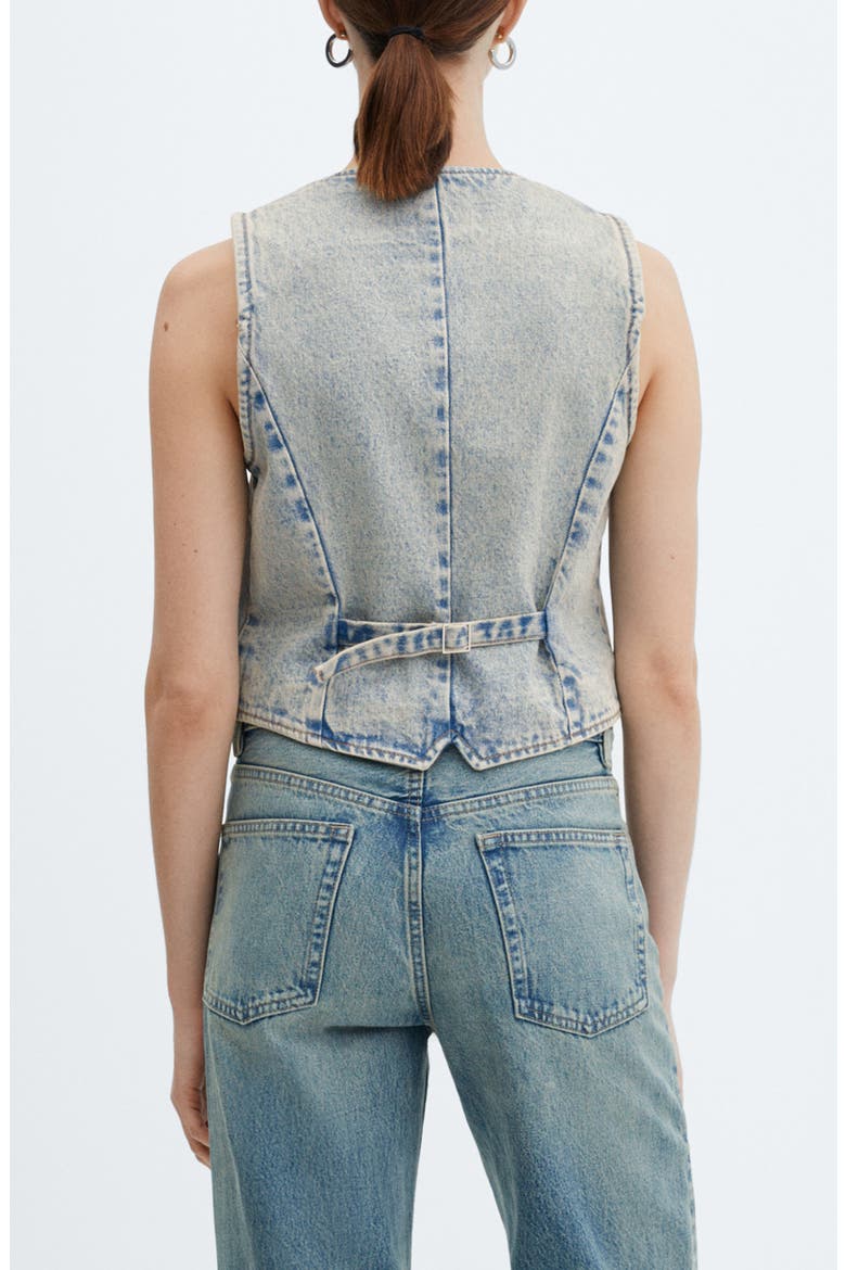 Taylor Crop Denim Vest, Alternate, color, DENIM