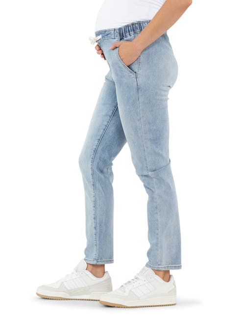 Ripe Maternity Hunter Over Bump Crop Jean In Clean Fade In Blue