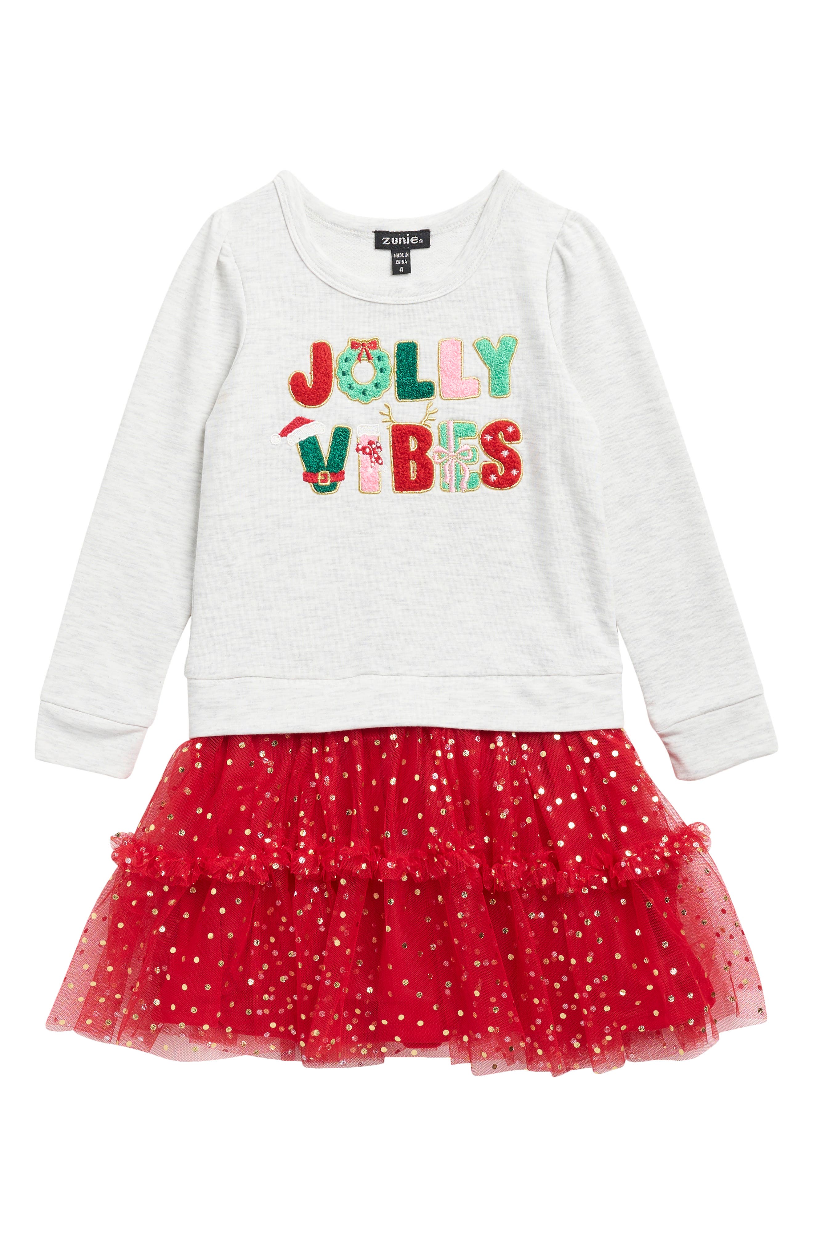 Kids' Holly Jolly Twofer Dress