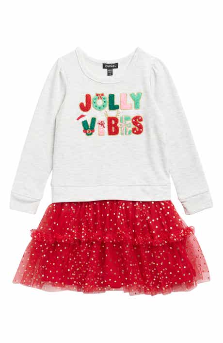 Kids' Holly Jolly Twofer Dress