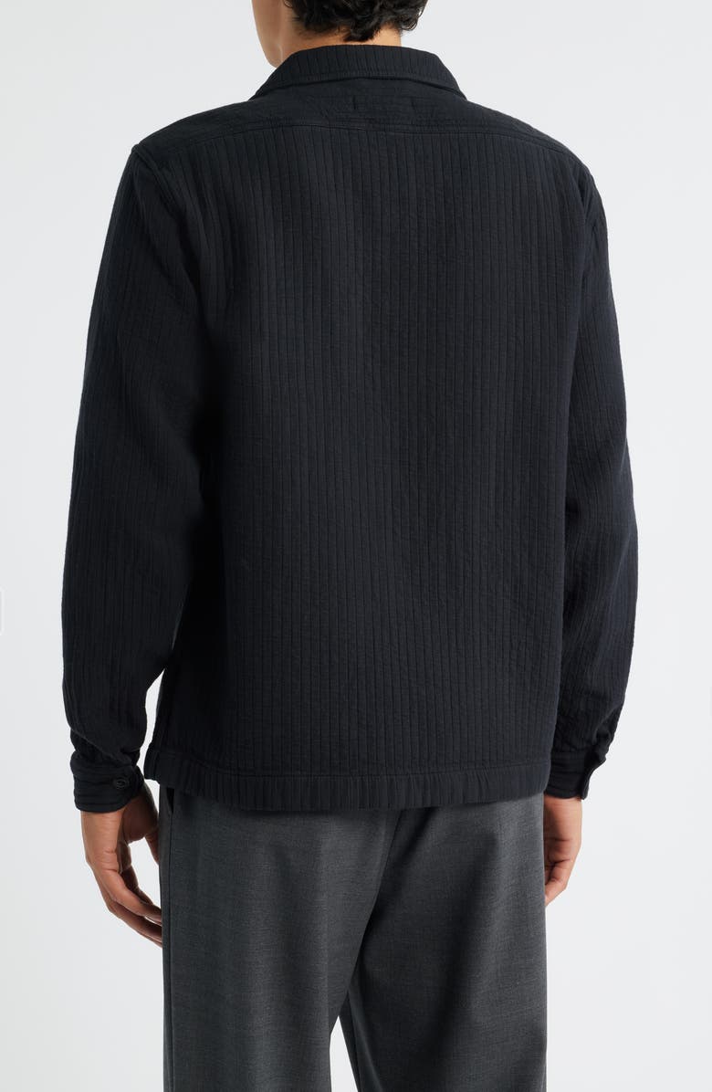 MERZ B SCHWANEN Quilted Organic Cotton Shirt Jacket, Alternate, color, Charcoal