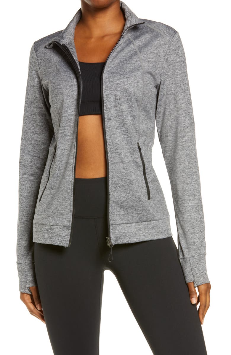Zella Active Fleece Full Zip Jacket, Main, color, 
