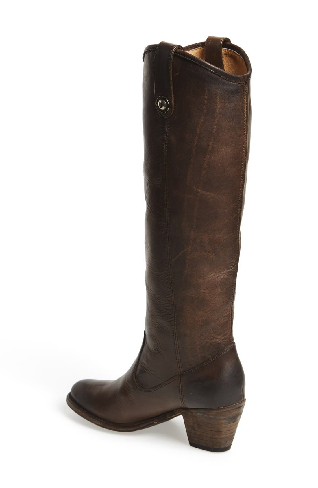 'Jackie Button' Tall Boot, Alternate, color, SLATE LEATHER