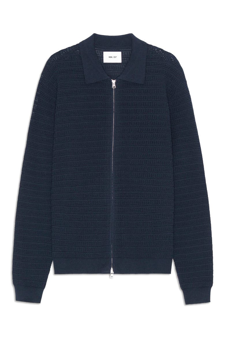 Gustav 60016 Zip Cardigan, Main, color, NAVY BLUE