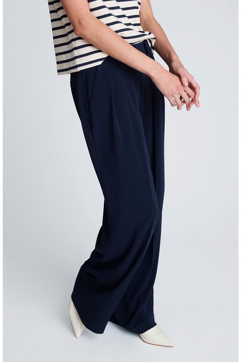 High Waist Wide Leg Pants, Alternate, color, DARK NAVY