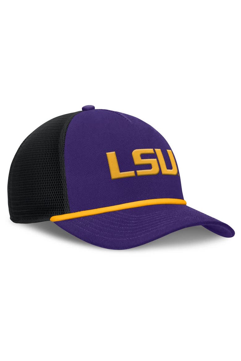 Men's Nike Purple LSU Tigers Rise Primetime Trucker Adjustable Hat, Alternate, color, Purple
