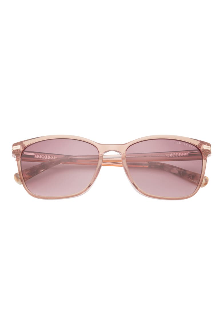 56mm Cat Eye Sunglasses, Main, color, BLUSH