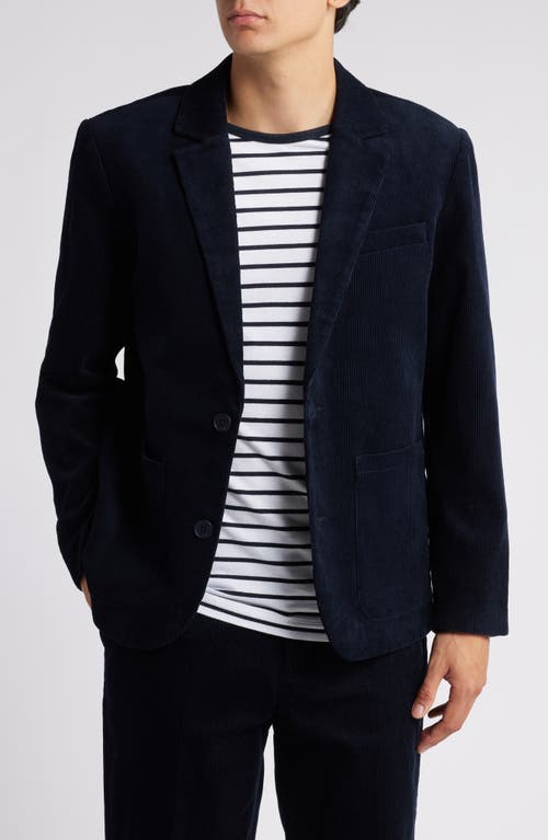 Wax London Fintry Corduroy Blazer in Navy 