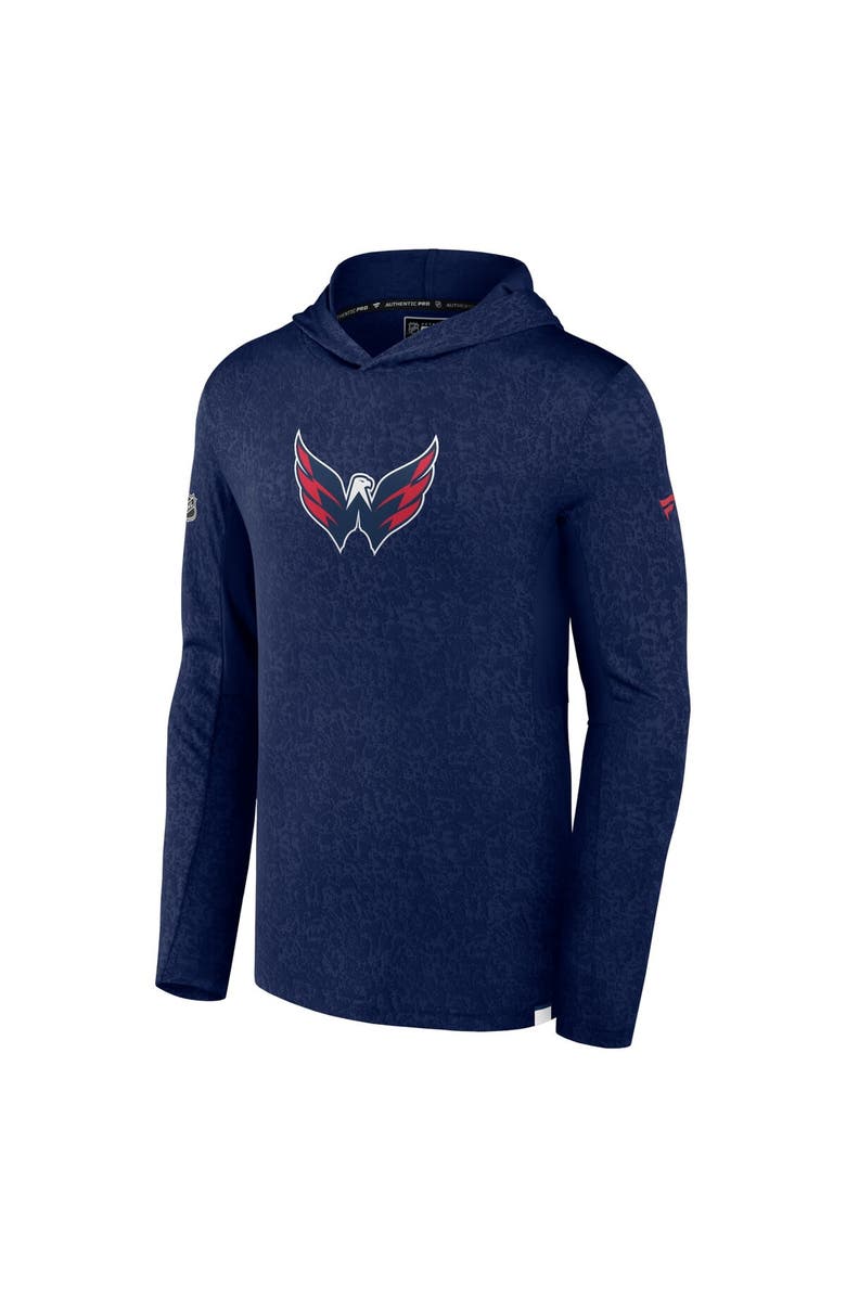 FANATICS Men's Fanatics Branded  Navy Washington Capitals Authentic Pro Lightweight Pullover Hoodie, Alternate, color, Navy