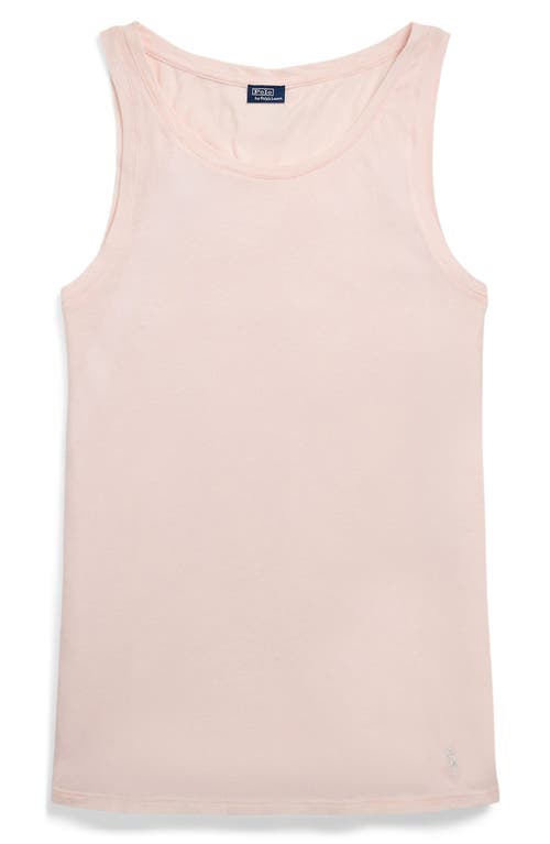Polo Ralph Lauren Long & Lean Cotton Jersey Lounge Tank In Garden Rose