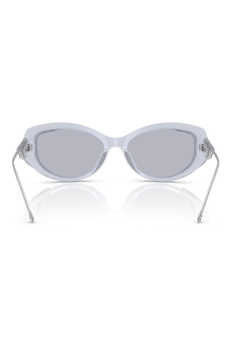 Geck-D 54mm Oval Sunglasses, Alternate, color, TRANSPARENT IRIDES/ VIOLET