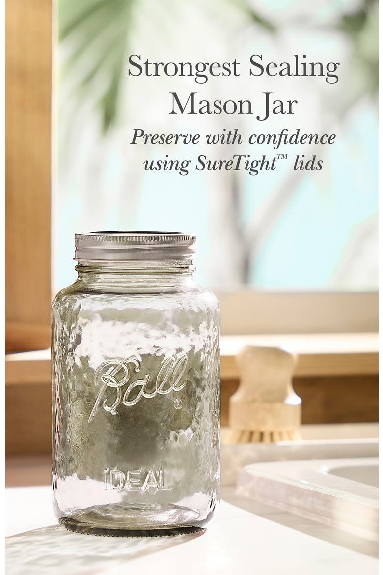Vintage Glass Mason Jars, 32 Ounce, Pack of 12, Alternate, color, Sand