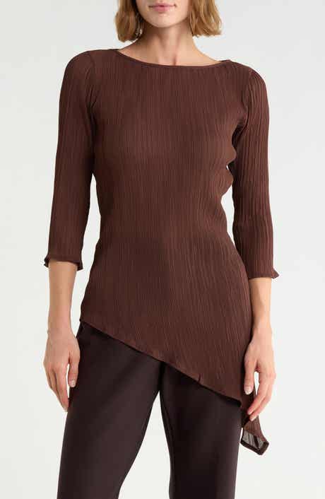 Asymmetrical Semi Sheer Top