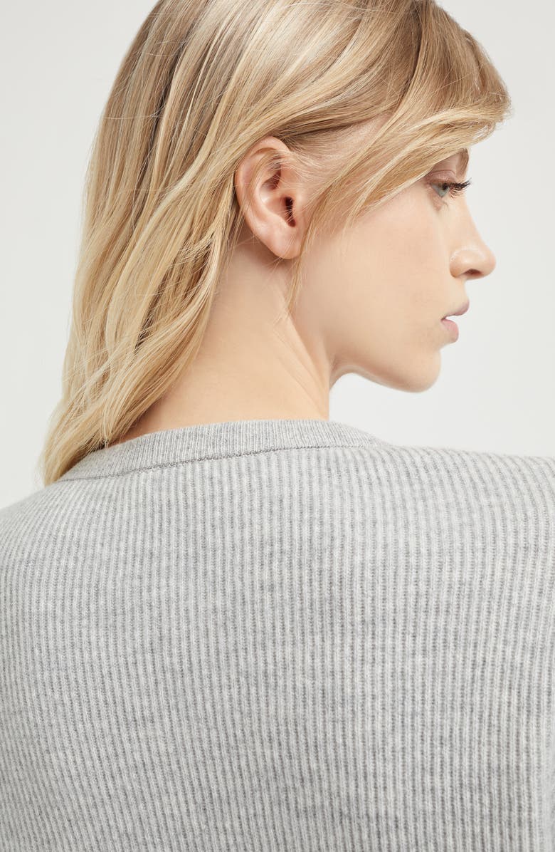 Brunello Cucinelli English Rib knit sweater, Alternate, color, Light Grey