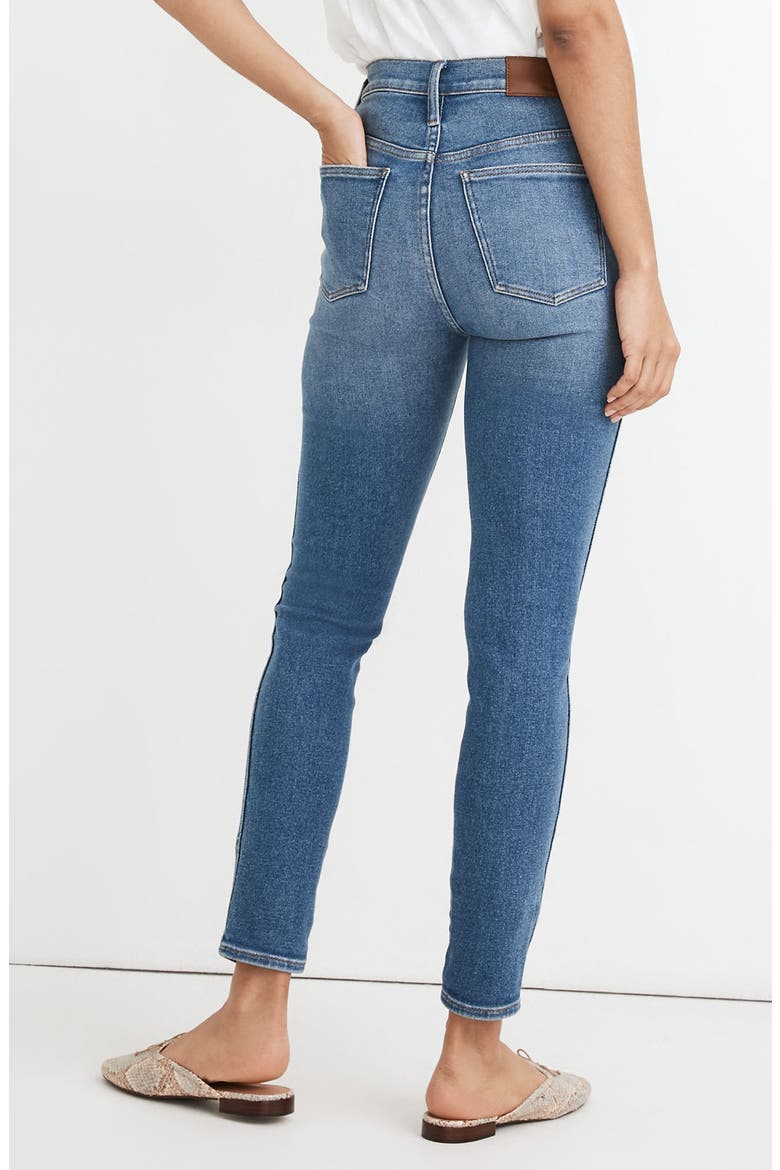 10-Inch High Waist Crop Skinny Jeans, Alternate, color, SHEFFIELD WASH