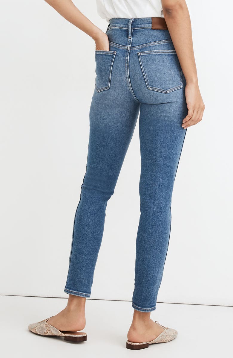 Madewell 10-Inch High Waist Crop Skinny Jeans, Alternate, color, 