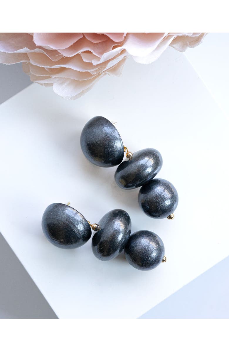 Saulė Label Nola Earrings, Alternate, color, Black Coral