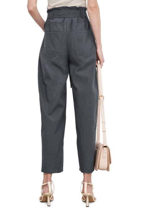 & Other Stories Belted Wide Leg Ankle Pants In Grey