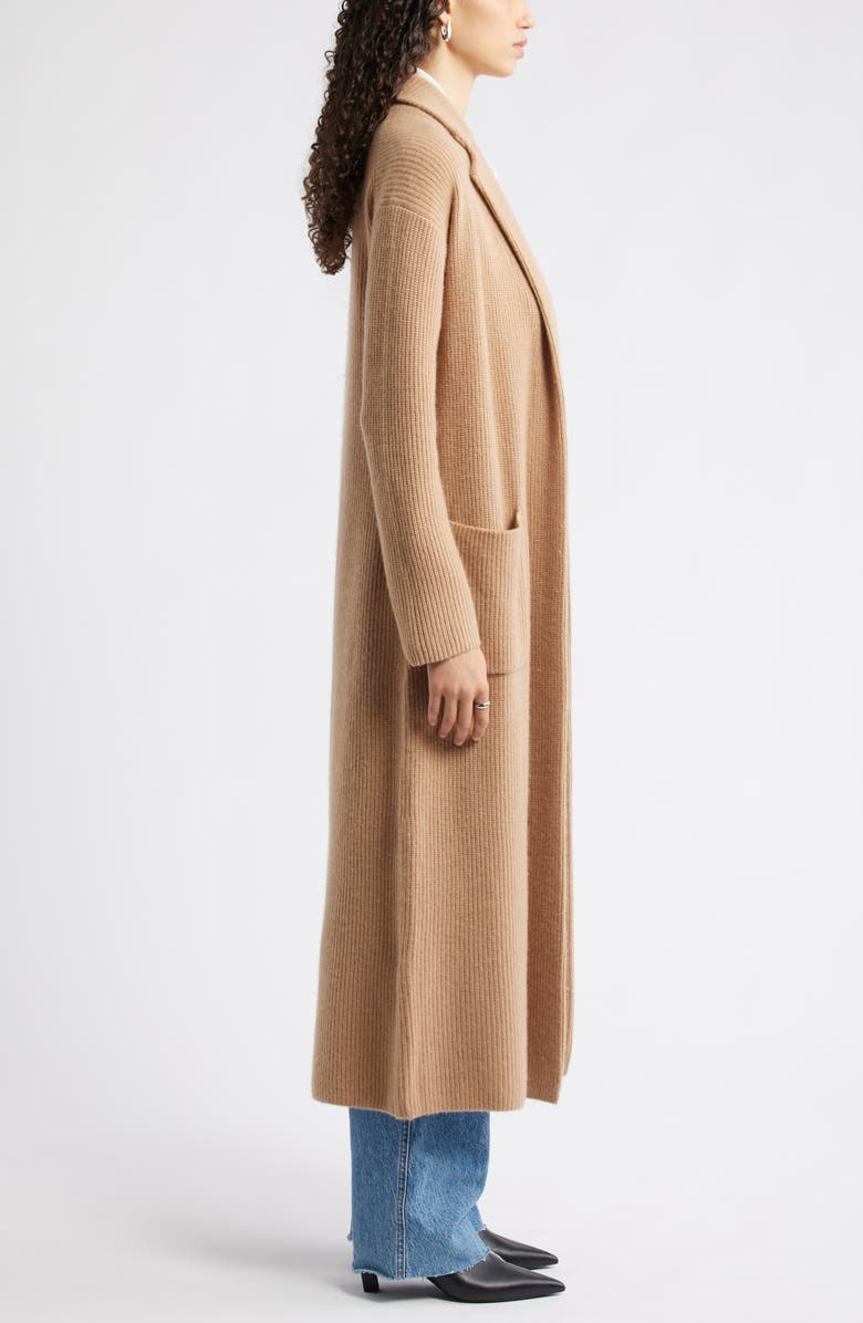 Nordstrom Wool & Cashmere Longline Cardigan, Alternate, color, Tan Tannin