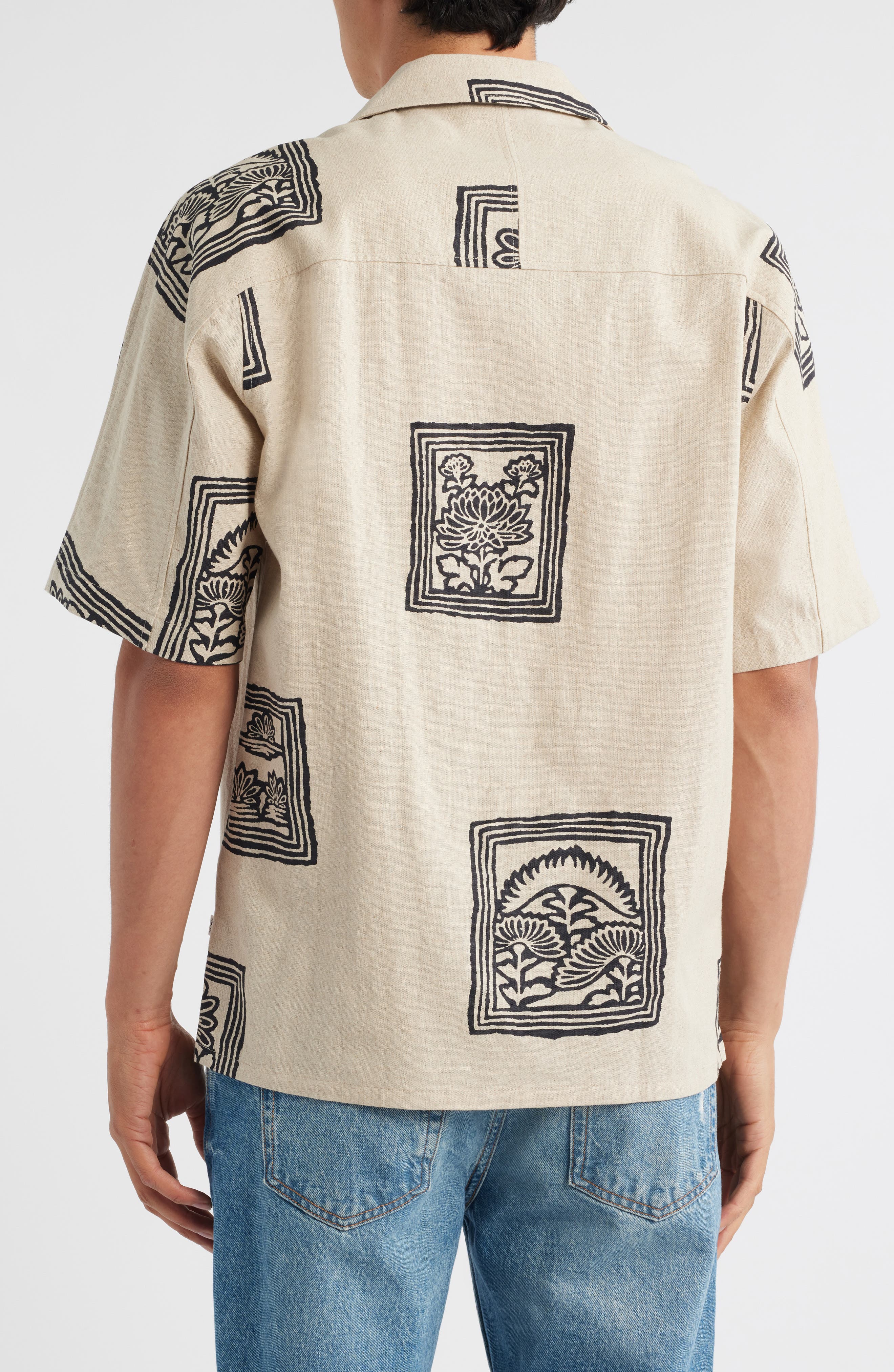 Ole 5396 Print Linen & Organic Cotton Camp Shirt