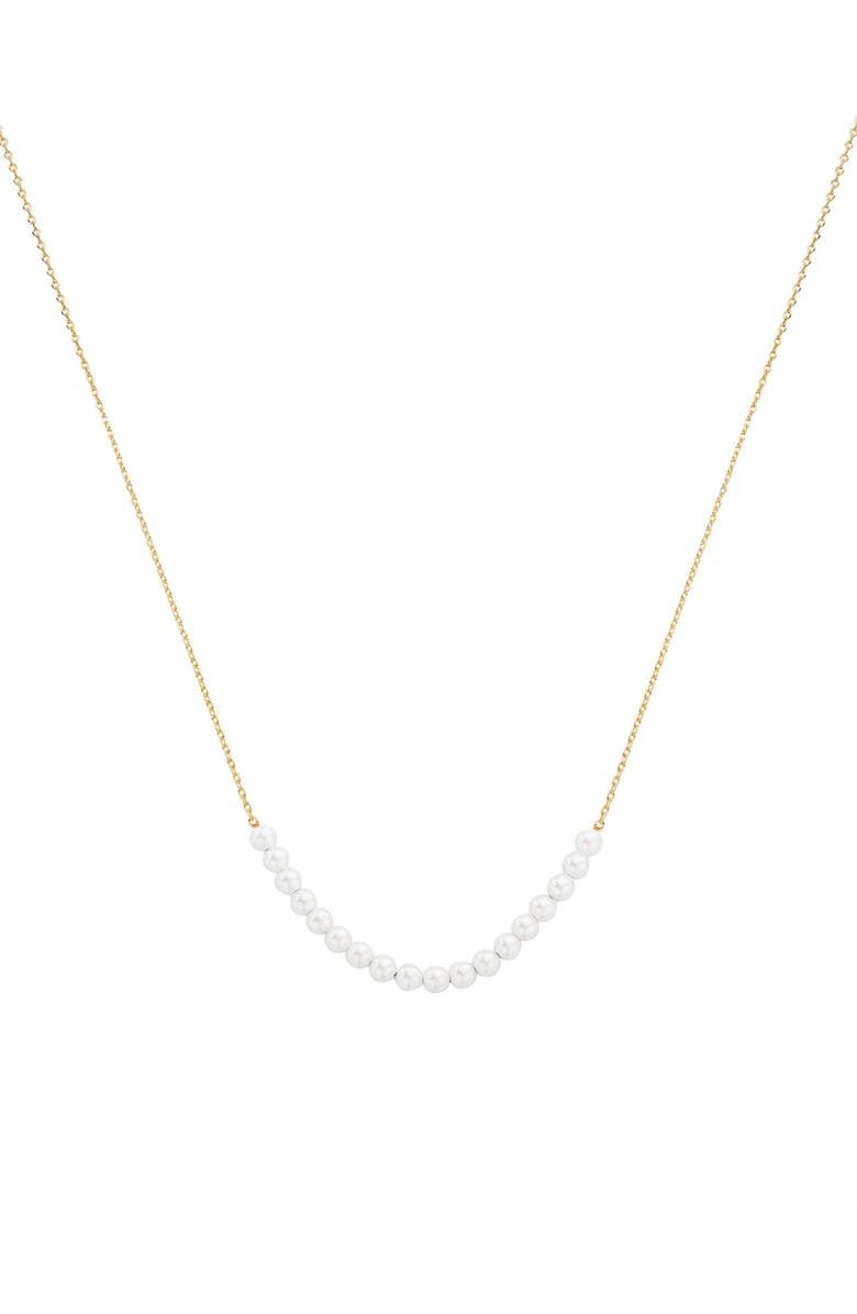 Bearfruit Jewelry Sterling Silver 18k Gold Plated Rosalie Pearl Necklace Trendy Piece, Main, color, Gold