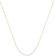 Bearfruit Jewelry Sterling Silver 18k Gold Plated Rosalie Pearl Necklace Trendy Piece