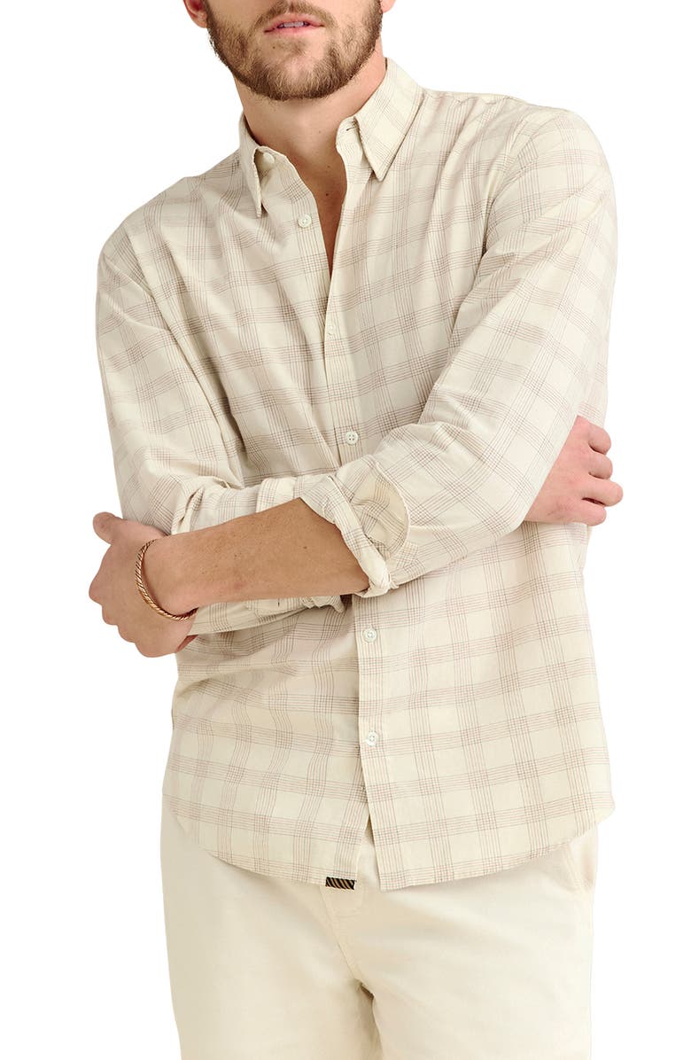 Billy Reid 'John T' Standard Fit Check Sport Shirt, Main, color, Tinted White