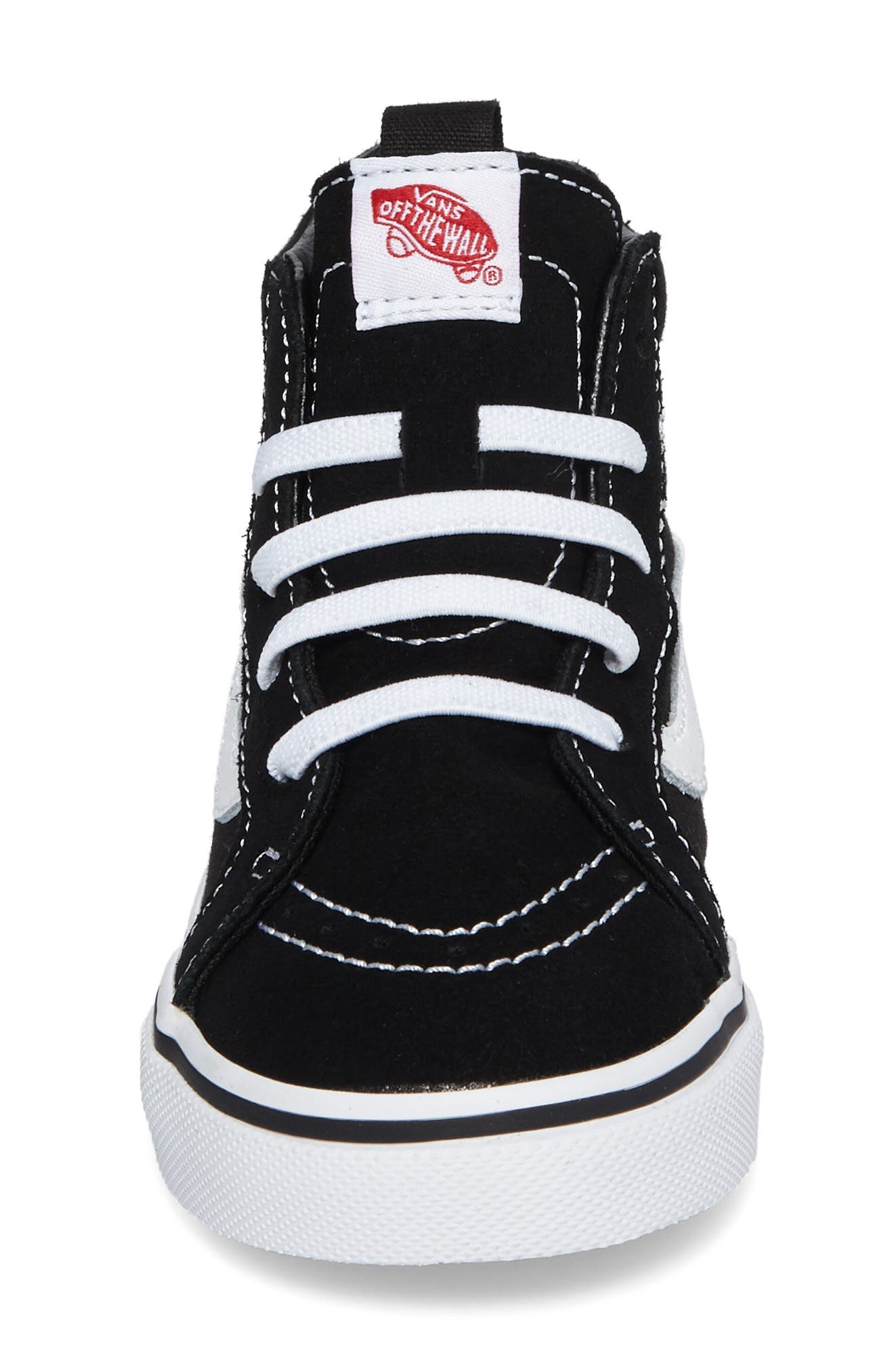 Vans Sk8-Hi Zip Sneaker, Alternate, color, Black/ White