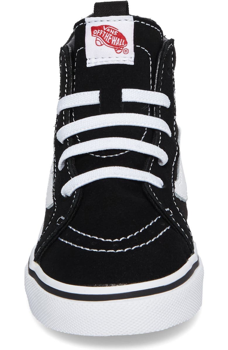 Vans Sk8-Hi Zip Sneaker, Alternate, color, Black/ White